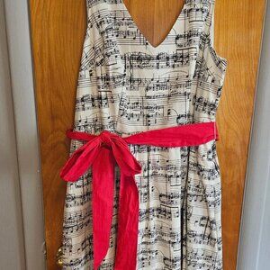 NWT-Mod Cloth Size 22 Dress with Music Print